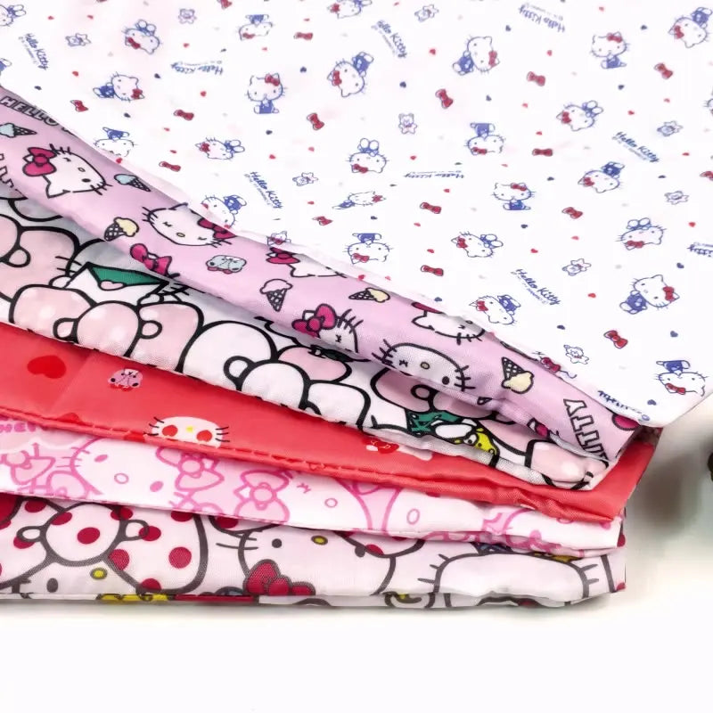 New Hello Kitty Supermarket Shopping Bag Large Capacity Bag Cartoon kuromi Portable Foldable Cloth Bag Shoulder Bag