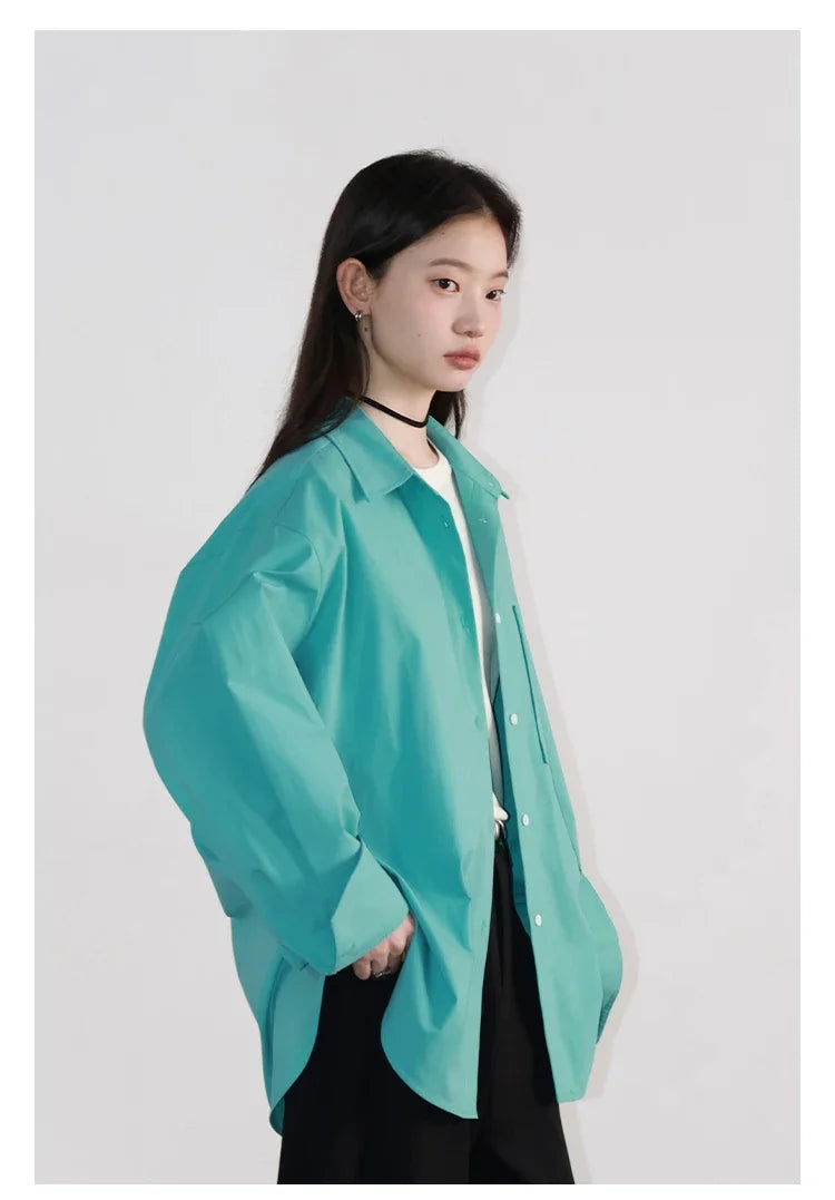 CHIC VEN Women Shirts Solid Long Sleeve Loose Single Breasted Female Blouses Woman Cotton Spring Summer 2025 Clothing