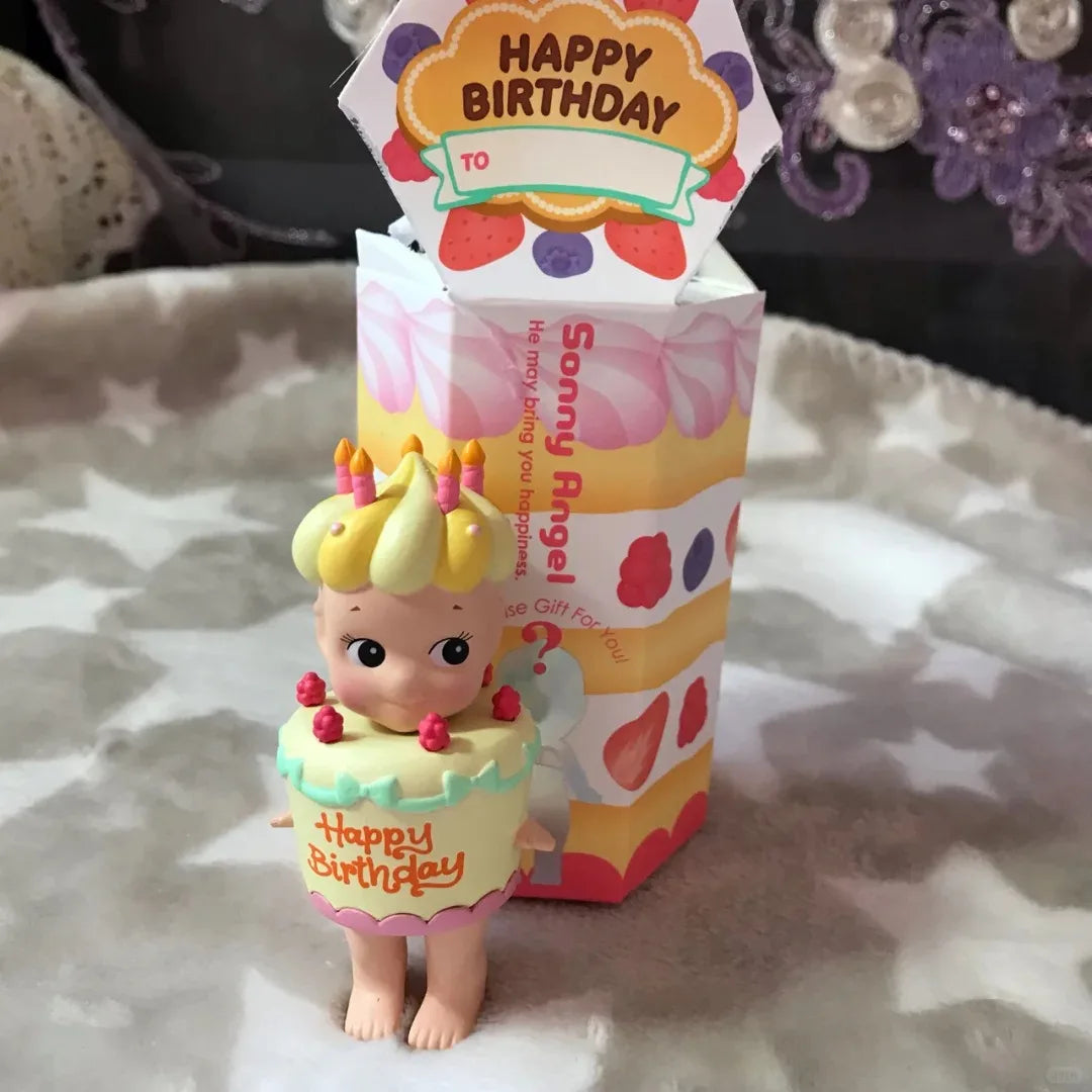 ソニーエンジェル バースデーケーキシリーズ ブラインドボックス 横たわるエンジェルシリーズ アニメフィギュア かわいい漫画サプライズボックス おもちゃ キッズギフト