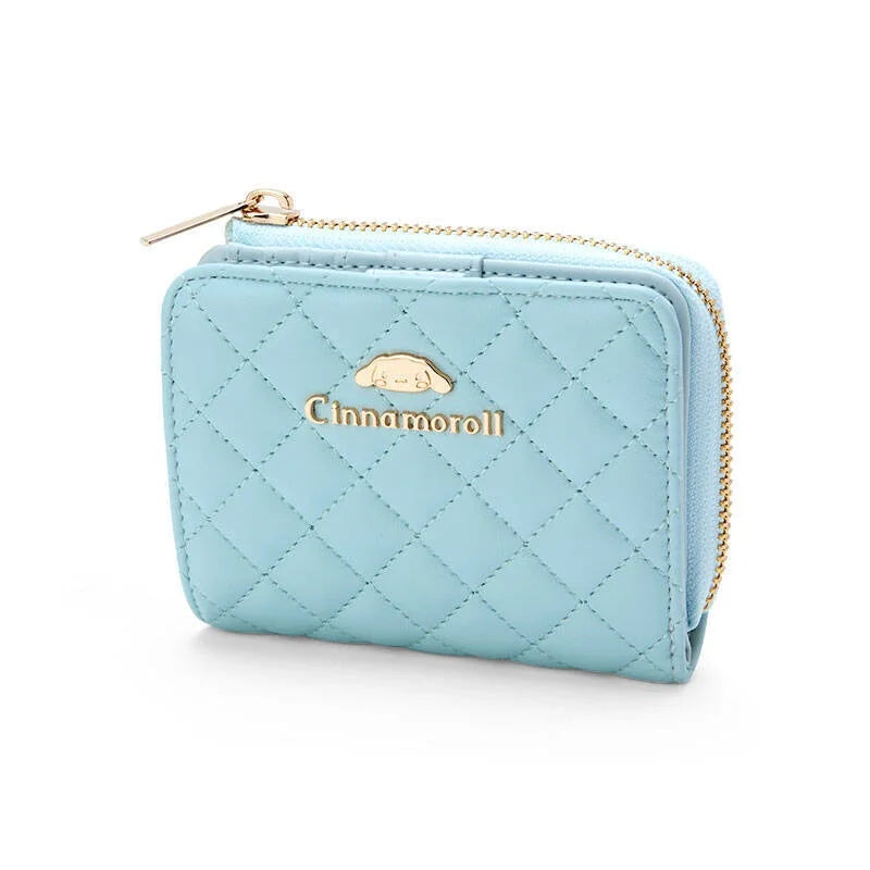 Sanrio Cinnamoroll Kuromi My Melody Hello Kitty Kawaii PU Leather Wallet Card Holders Casual Coin Purse Money Bag