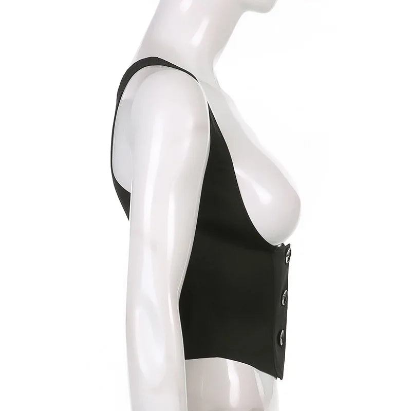 Solid Color Outer Waistband Vest Women's Cross-border Sleeveless Slim-fit New Fashion Top Women