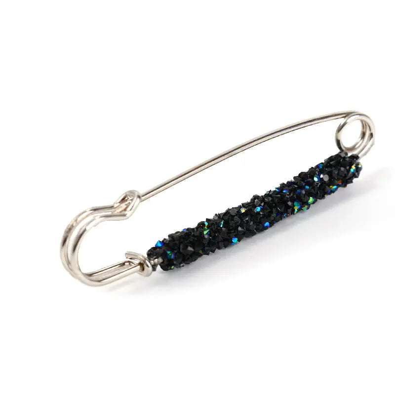 Fashion Crystal Pin Waist Buckle Fixed Strap Charm Safety Brooch Anti Fall Sweater Cardigan Clip Chain Pearls Brooches Jewelry