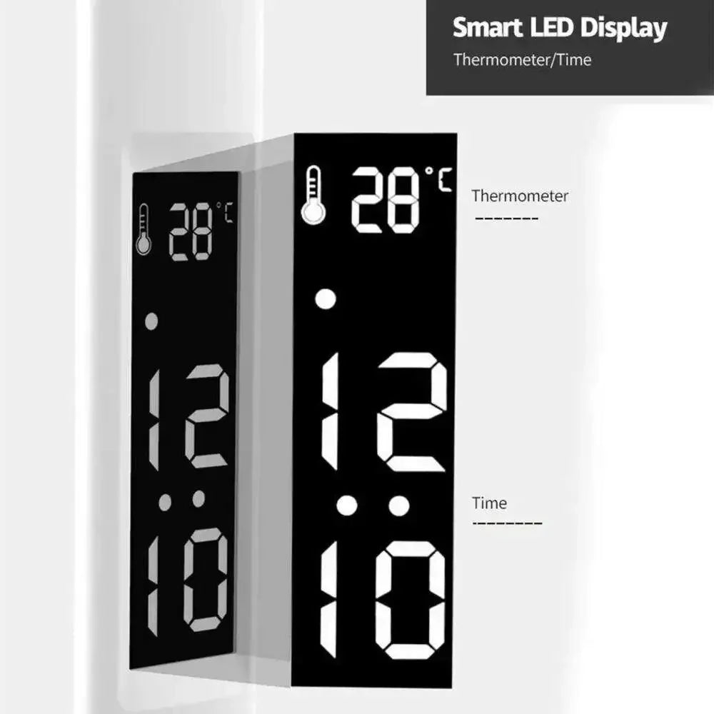 Rechargeable Table Lamp for Study, Desk Lamp Reading Light Led Table Light with Fan, Led Clock Dispaly Reading Lamp