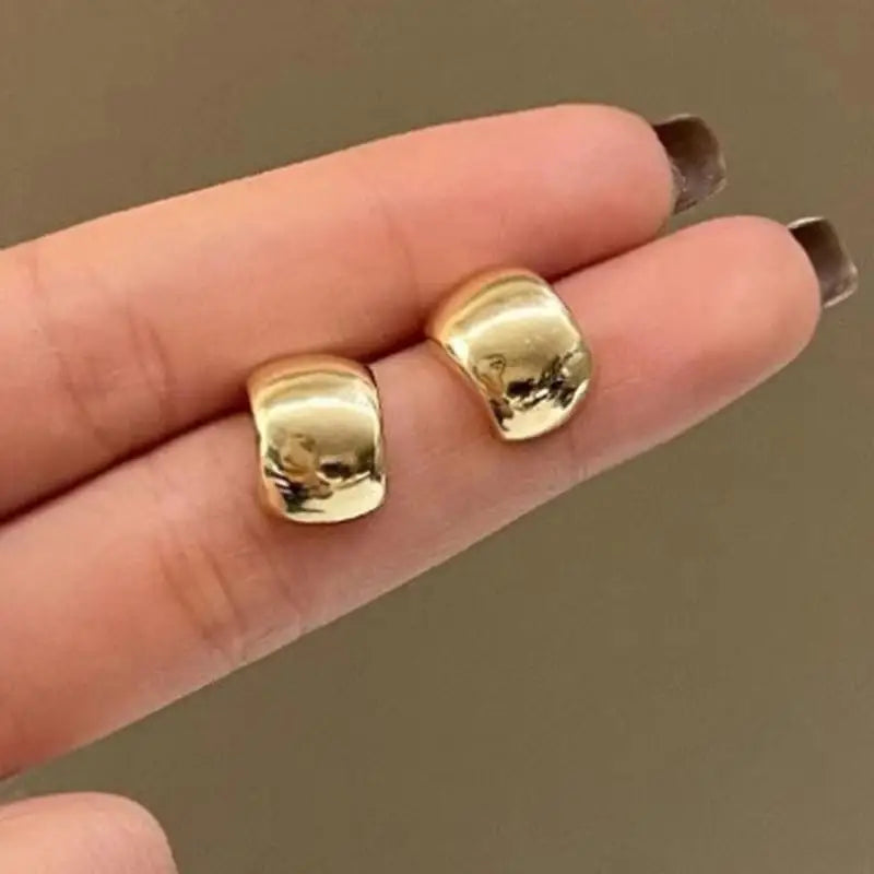 925 Silver Needle Korean Fashion Leaf Flower Earrings For Women Metal Earings Jewelry 2025 Trending Women's Gold Color Earrings