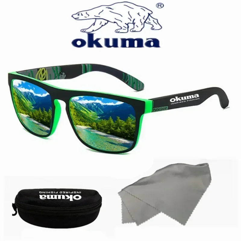 Okuma 偏光サングラス UV400 男女兼用 アウトドア 狩猟 釣り 運転 自転車 サングラス オプションボックス