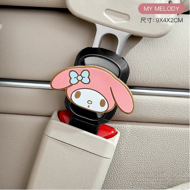 Sanrio Car Seat Belt Limiter Catch kuromi My melody Cartoon Cartoon Car Accessories Children Seat Belt Extension Fixer Wholesale