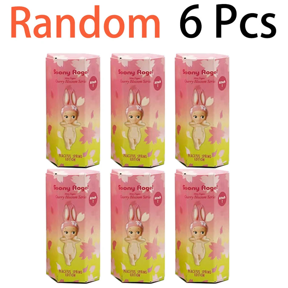 Cberrry blossom series Sonny Angel & Mofusand Blind Box Hippers Mini Figure Shark Cat Action Toy For Fan Children Christmas Gift