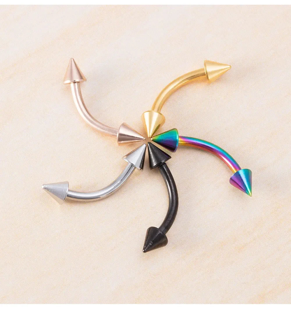 12PC/set Surgical Steel Body Piercing Jewelry Lot Bulk Nose Ring Tongue Bar Lot Eyebrow Labret Piercing Set Horseshoe Ring