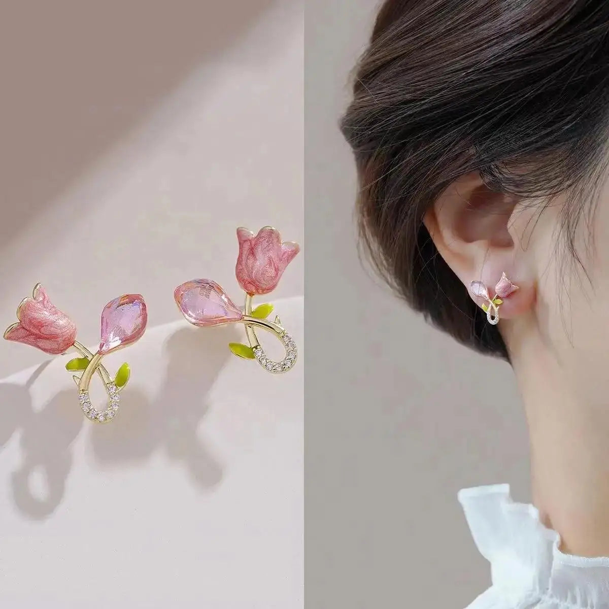 925 Silver Needle Hollow Crystal Swan Earrings For Women Korean Jewelry 2025 Trending New Luxury Animal Pearl Stud Earrings Gift