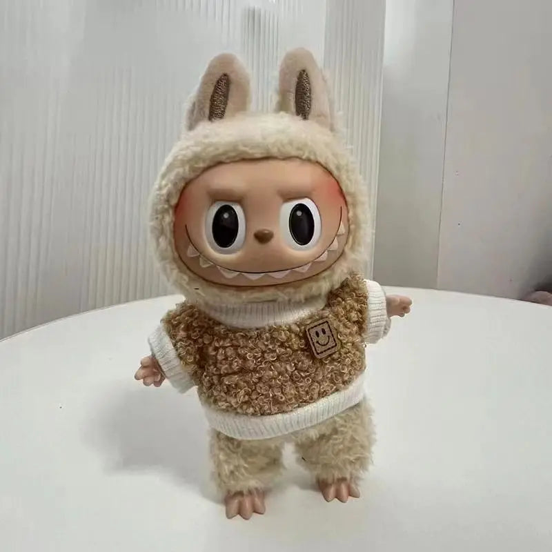 Labubu Macarons Pendant Clothes Popular Labubu Vinyl Toy Blind Boxes Pop Mart Dolls Clothing Labubu Holiday Children'S Gift
