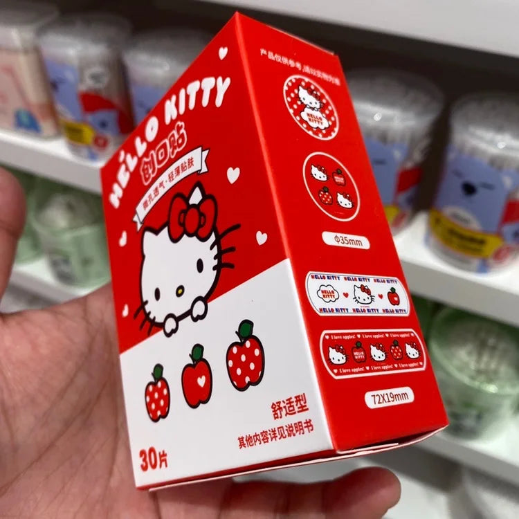 Hello Kitty Kuromi Cinnamoroll Plaster 40Pcs Waterproof Adorable Cute Band Aid for Kids Wound Care Kawaii Cartoon Design