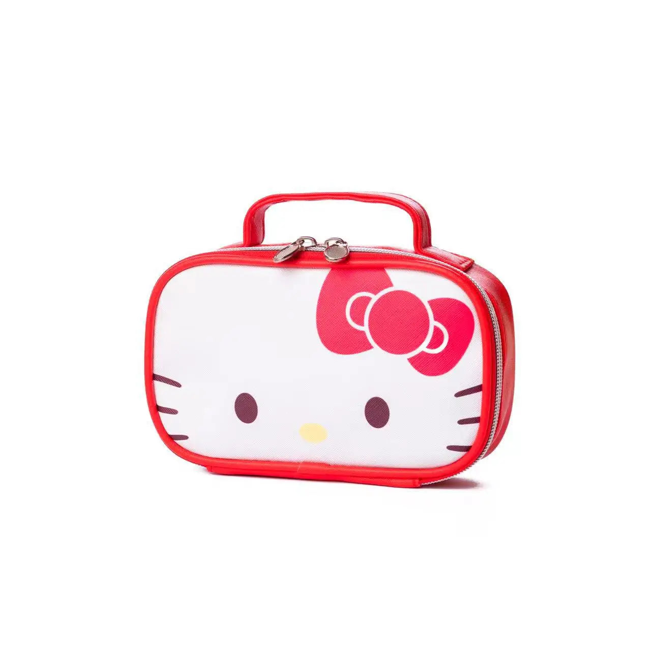 Sanrio Hello Kitty Large Capacity Pencil Case Kuromi My Melody Cartoon PU Cosmetic Bag Portable Student Stationery Storage Bag