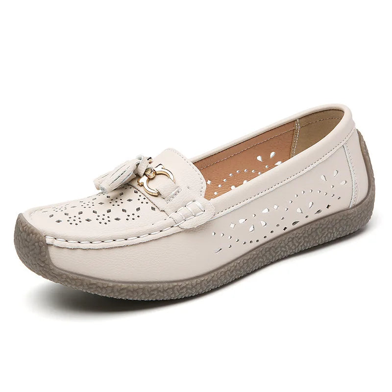 2025 New Loafers Women Summer Fashion Round Toe Nurse Shoes Soft Sole Non-slip Flat Shoes Breathable Casual Sports Women's Shoes