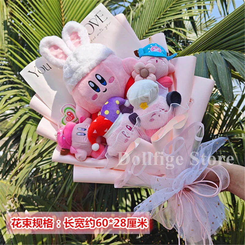 Sanrio Star Kirby Plush Cartoon Doll Bouquet Kirby Stuffed Doll Friend Graduation Birthday Valentine'S Day Photo Creative Gift