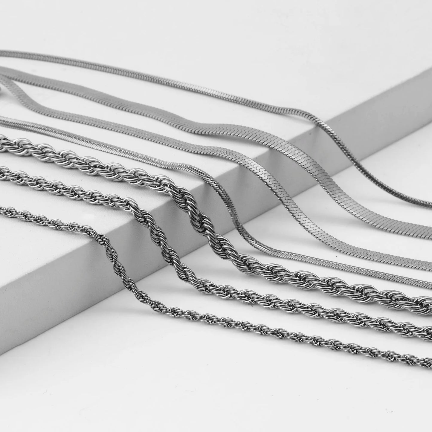 Stainless Steel Link Chain Anklet Silver Color For Women Beach Foot Leg Chain Ankle Bracelets Jewelry Gift 23.5cm long, 1 Piece