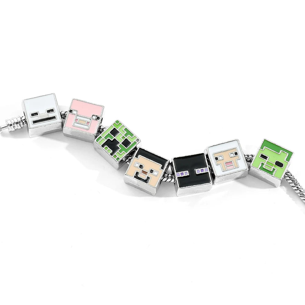 Fashion Beads Bracelet Square Cartoon Sheep Beads Bangle Hand Chain for Men Women Kawaii Accessories Jewelry