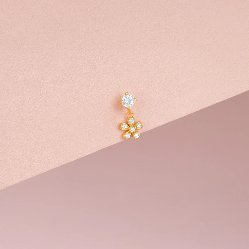 Aide 925 Sterling Silver 1pc Geometry Multi Piercing Stud Earrings For Women K Gold Simple Elegant Tassel Jewelry Gift Pendiente