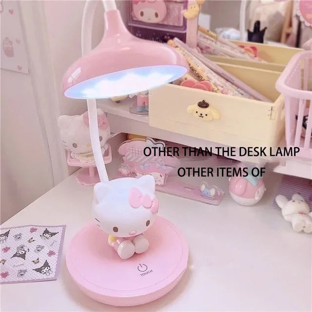 Kawaii Sanrio Cinnamoroll My Melody Hello Kitty Cartoon LED Desktop Bedside Desk Lamp Night Light Ornaments Daily Necessities