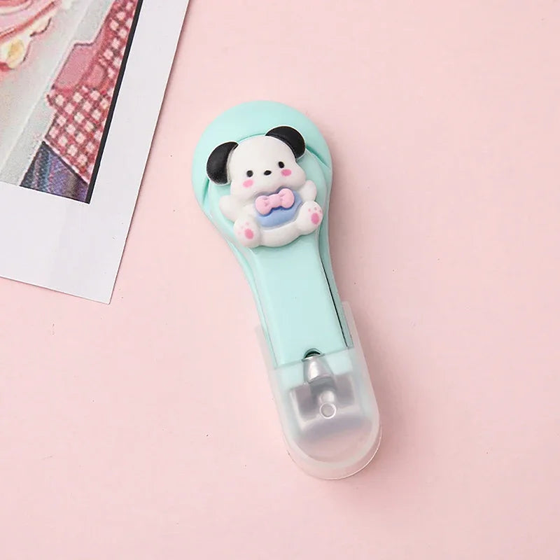 Cute Cartoon Nail Clippers Kawaii Cinnamoroll Hello Kitty Kuromi Melody Nail Clipper Folding Nail Clippers Nail Beauty Tools