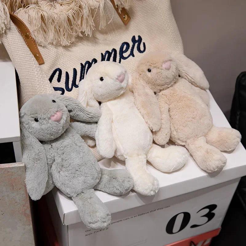かわいい長い耳のウサギのぬいぐるみぬいぐるみバニー人形赤ちゃんの睡眠仲間ぬいぐるみ人形子供へのギフト