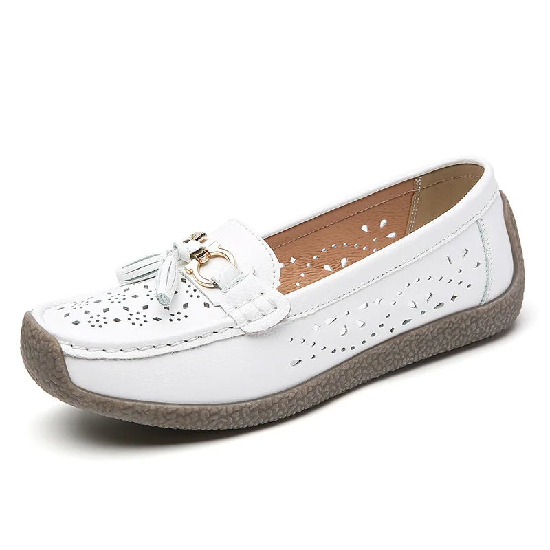 2025 New Loafers Women Summer Fashion Round Toe Nurse Shoes Soft Sole Non-slip Flat Shoes Breathable Casual Sports Women's Shoes