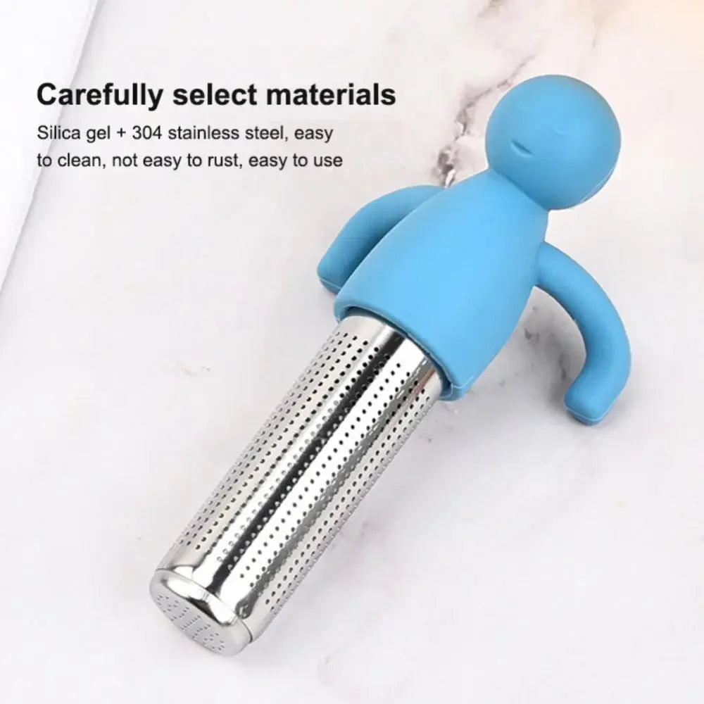 Stainless Steel Tea Infuser Kitchen Accessory Household Use Reusable Metal Makeup Brushes Massage Kitchen Dining Bar Garden