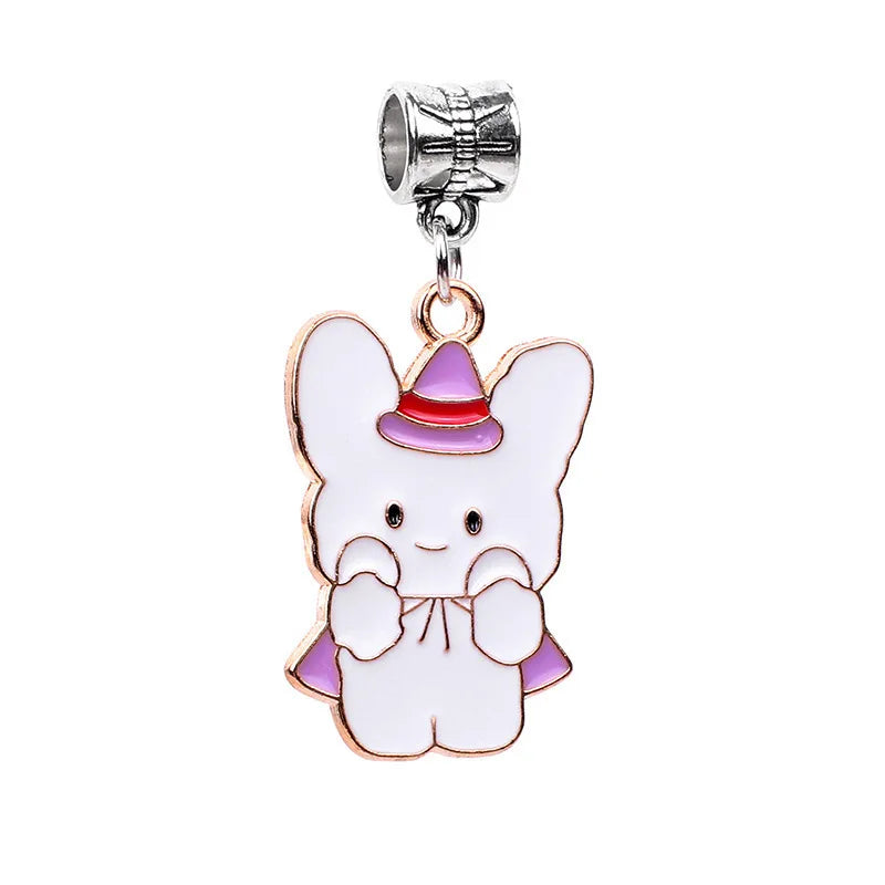 Sanrio Hello Kitty Melody Charming Cartoon Dripping Oil Beads Fit Original Pandora Bracelets Colorful DIY Jewelry Accessories