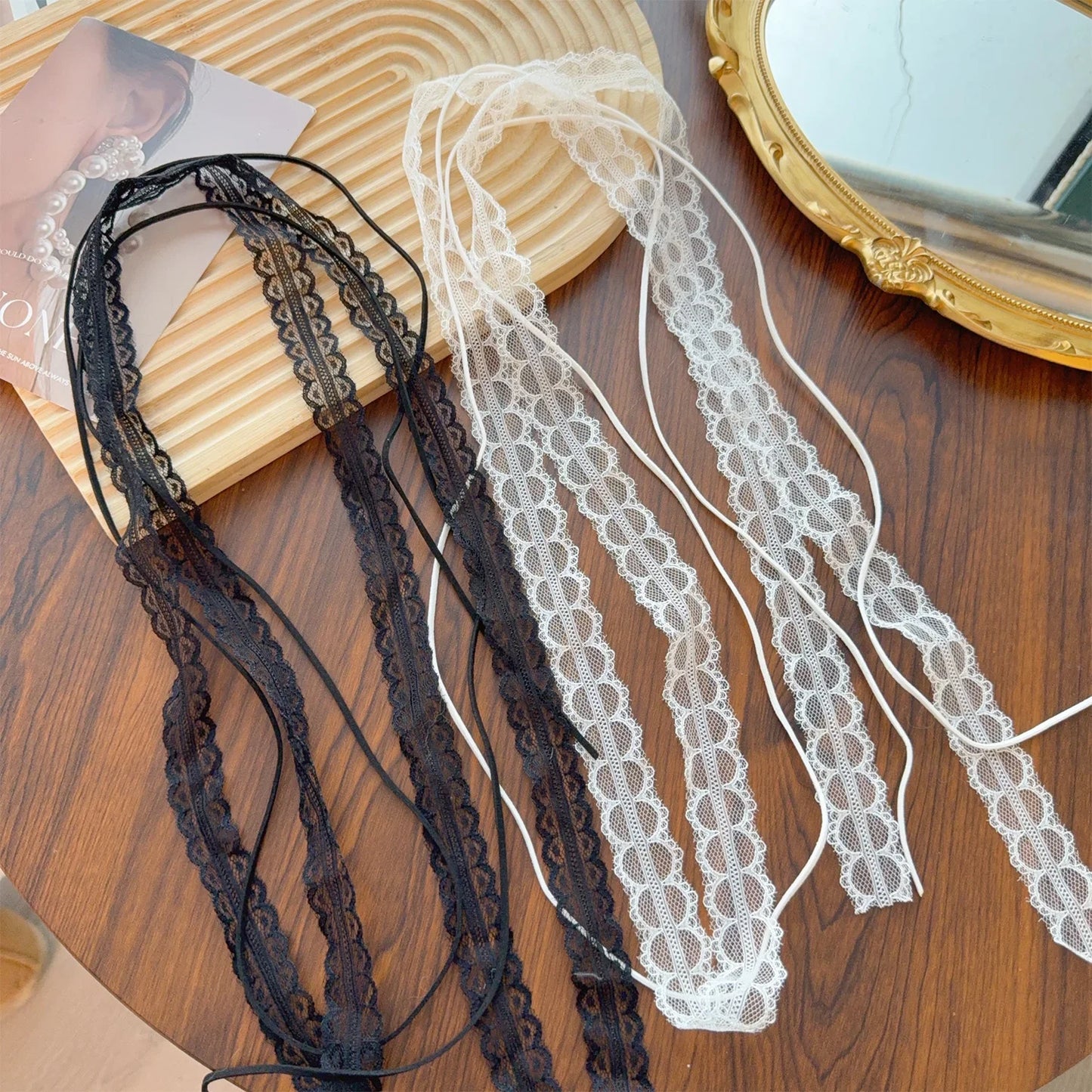 Fashion Choker Necklace for Women Sexy Black White Lace Bowknot Pendant Short Clavicle Chain Gothic Chokers Aesthetic Jewelry