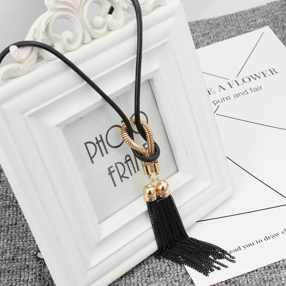 FSUNION 2025 New Elegant Simulated Pearl Choker for Women Silver Color Chain Long Necklaces Pendant Fashion Jewelry Accessories