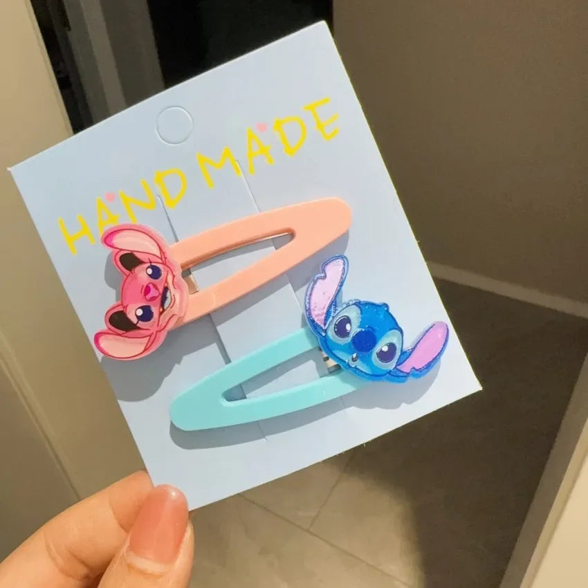 Lilo & Stitch Disney Girls Hair Clip Childrens Cartoon Hair Clip Cute Candy Colored Hair Accessory Girl Jewelry Birthday Gift
