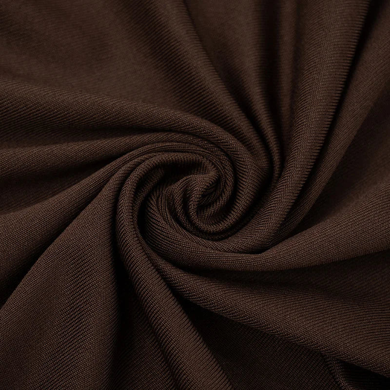 Mozision Turtleneck Backless Ruched Sexy Maxi Dress Women Brown Off-shoulder Backless Bodycon Club Party Long Dresses Female