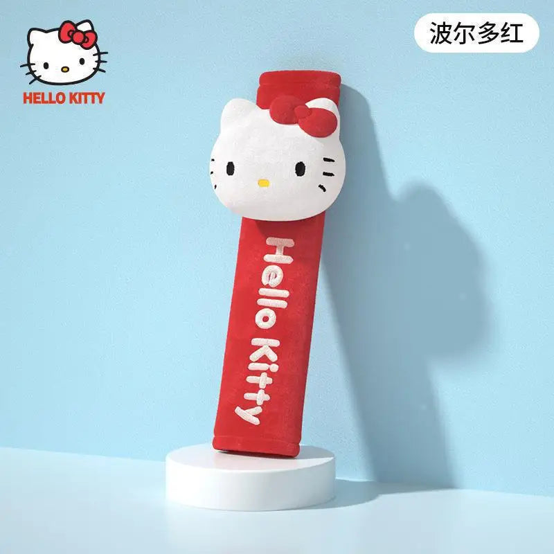 Sanrio Car Child Safety Belts, Seat Shoulder Pads, Anchors, Seat Belt Protectors, Anti-Pinch Neck Hello Kitty Car Accessories