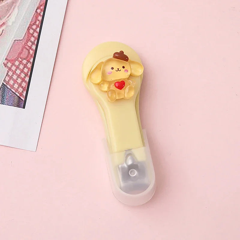 Cute Cartoon Nail Clippers Kawaii Cinnamoroll Hello Kitty Kuromi Melody Nail Clipper Folding Nail Clippers Nail Beauty Tools