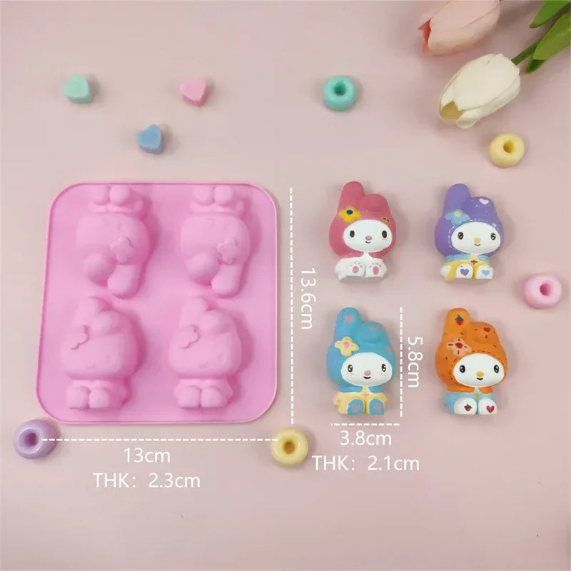 sanrio daily necessities ice cube molds, anime cartoon Kuromi Cinnamoroll My Melody character creative shape kitchen tool molds