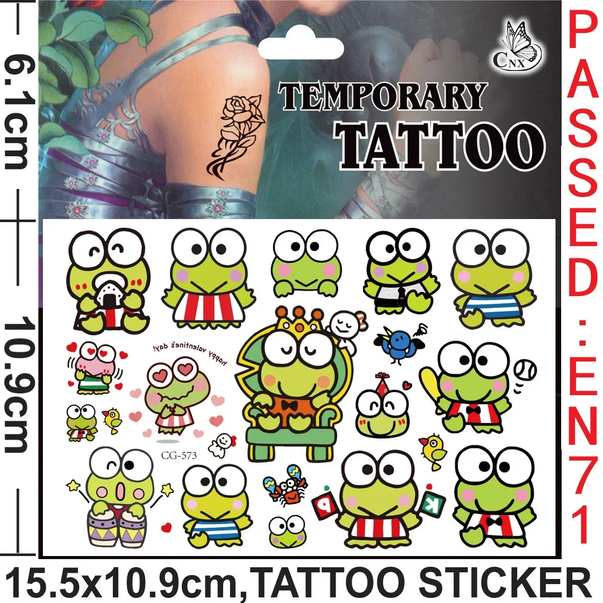 Sanrio series Tattoo Stickers Waterproof Cute Sticker Anime Birthday Party Supplies Decoration For Kids Women Men Gift