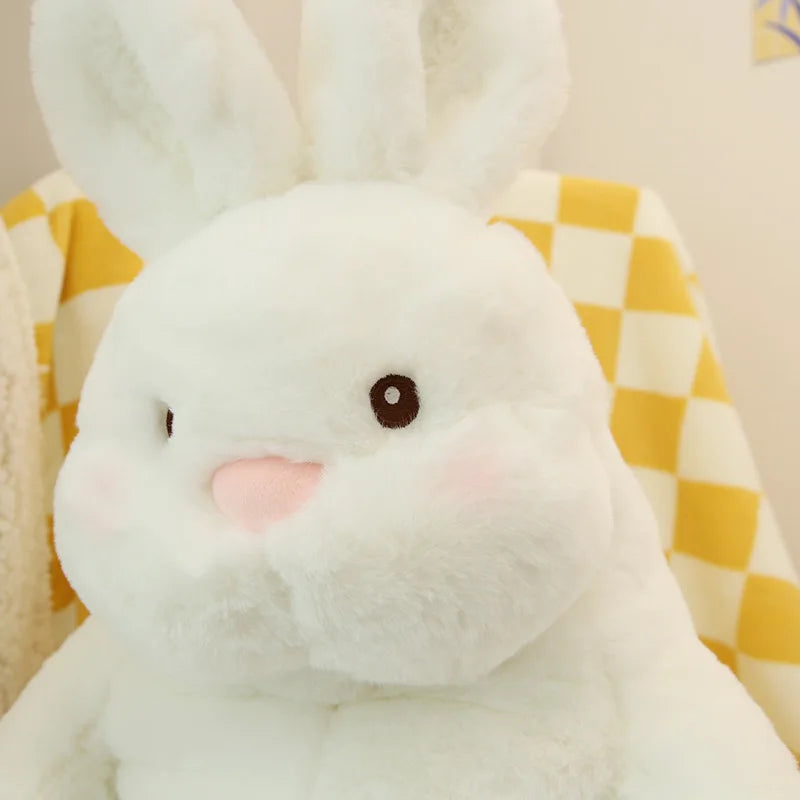 巨大な怠け者のウサギの人形 柔らかいぬいぐるみ かわいい白いウサギの動物のおもちゃ 赤ちゃんの睡眠枕 クッション 子供 女の子 誕生日プレゼント かわいい装飾