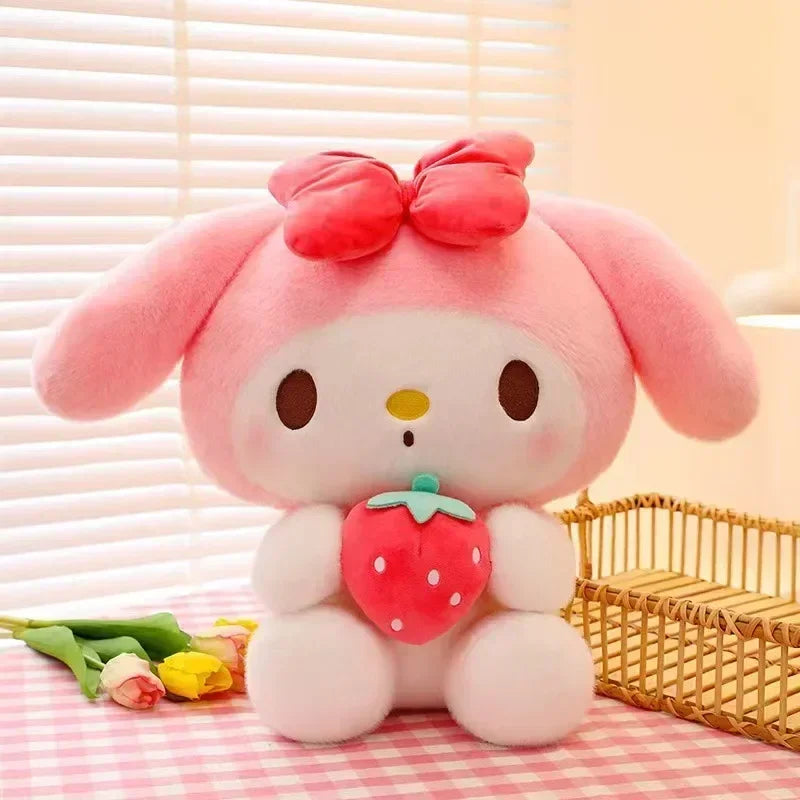 Kawaii Anime Sanrioed Hello Kitty Kuromi Cinnamoroll Plush Dolls Room Ornaments Pillow Toy Girl Children Birthday Valentine Gift