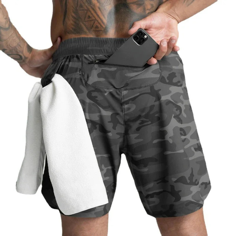 2025 NEW Summer quick-dry Training Shorts Men Sports Casual Clothing Fitness Workout Running Woven Compression Athletics Shorts