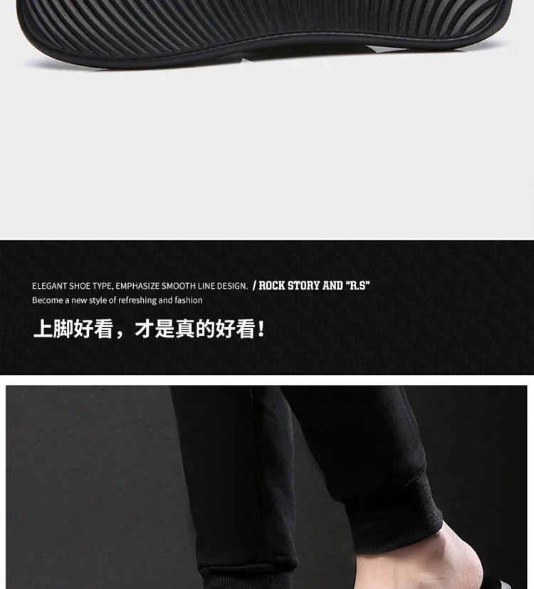 Sandals for Men Slippers Genuine Leather Luxury Brand Fashion Men Flats Casual Non-slip Beach Sandalia Zapatos Hombre 2024