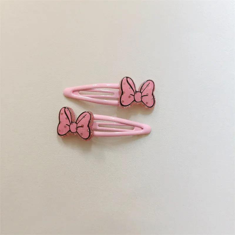 Disney Anime Minnie Mouse Hairrope Hairpin Kawaii Minnie Hair Accessories Cartoon Girl Hairpin Baby Gifts