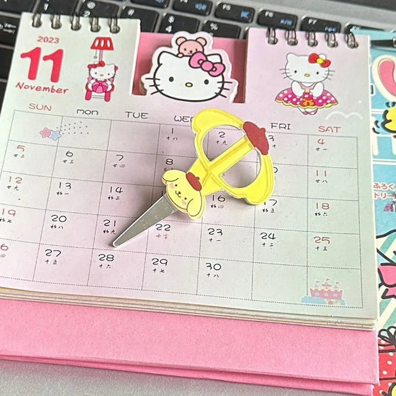 Sanrio Kawaii Hello Kitty Small Scissors Hairpin Cartoon Cinnamoroll My Melody Kuromi Pochacco Bangs Clip Sweet Girls Hair Clips