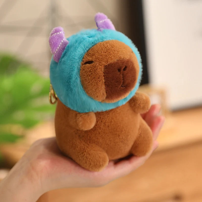 Capibara Plushies Doll Disney Stitch Pikachu Kuromi Lucifer Cat Hat Capybara Plush Toy Cartoon Stuffed Animal Doll Xmas Gifts