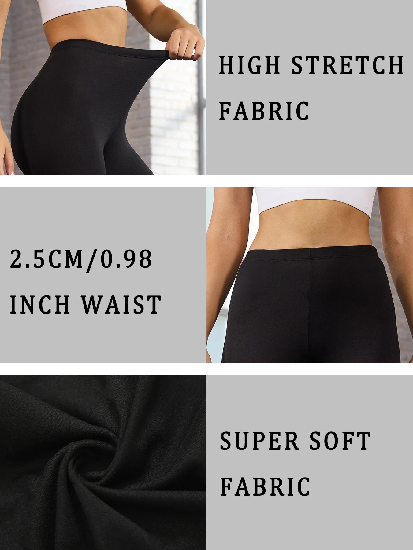 Women's Super Soft Capri Pants High Stretchy Breathable Pants No See Through Workout Running Yoga Athletic Pants Gym Leggings