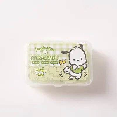 Miniso Melody Dental Floss Are Fine Elastic Have A Cute Fruity Flavor Kuromi Round Floss Boxes Are Portable for Teeth Cleaning
