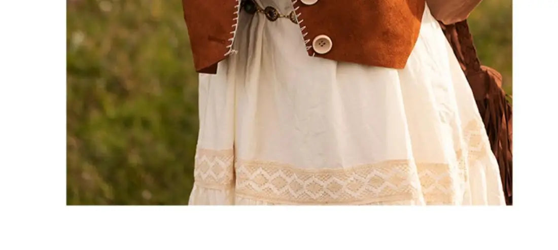 Fashion Women's Brown Button Vest Waistcoat