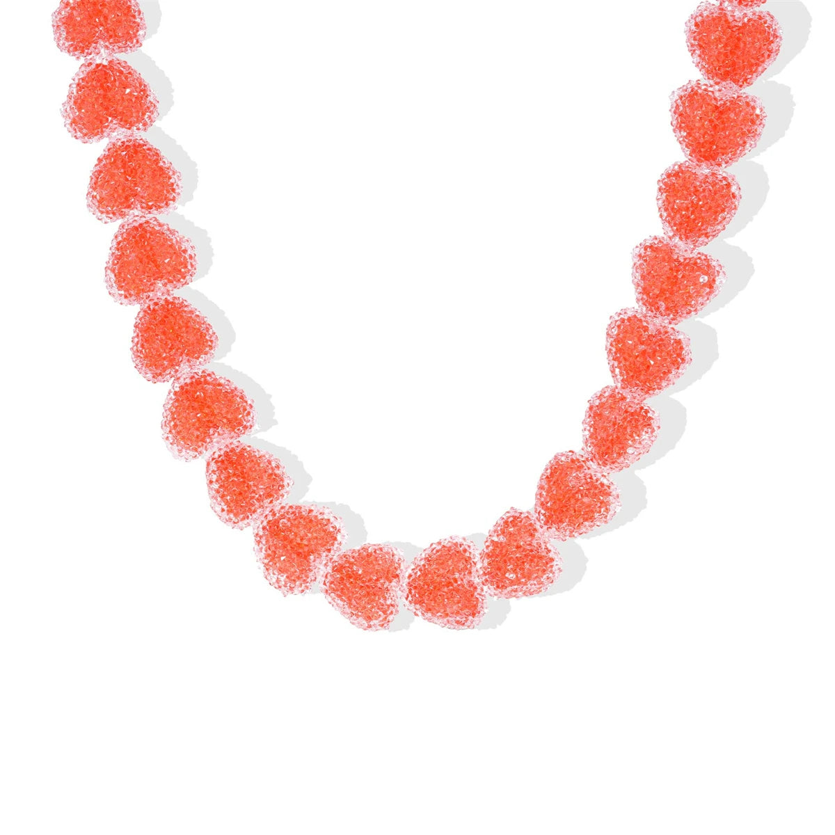 New colorful love candy resin necklace, cute love candy, niche design, collarbone chain women's gift necklace