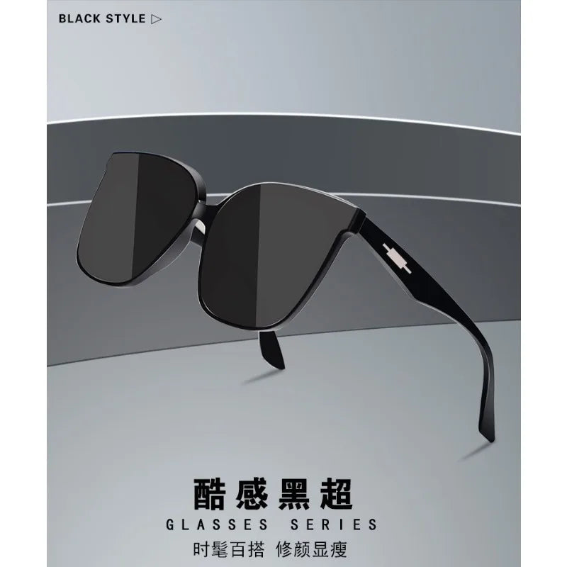 New sunglasses for women with a high-end feel, big face and slimming effect. Sunscreen, UV protection, polarized driving glasses