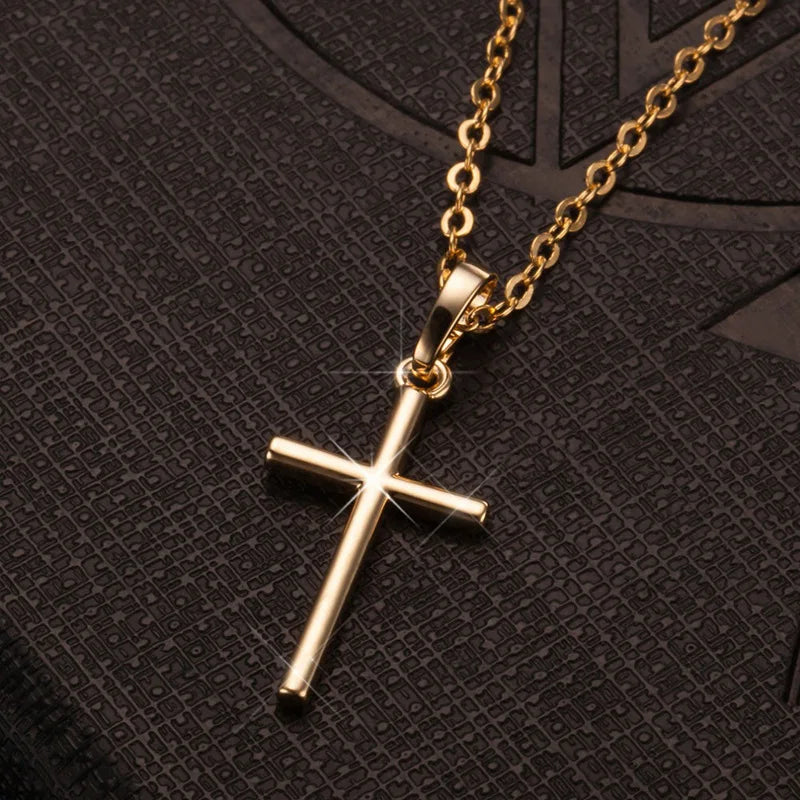 Gift Cross Necklace for Women - Gold Plated Cross Necklace Layered Small Side Necklace Women's Fashion Jewelry