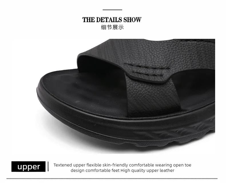Sandals men with soft soles breathable waterproof anti slip wear-resistant suitable both summer casual wear breathable men shoes
