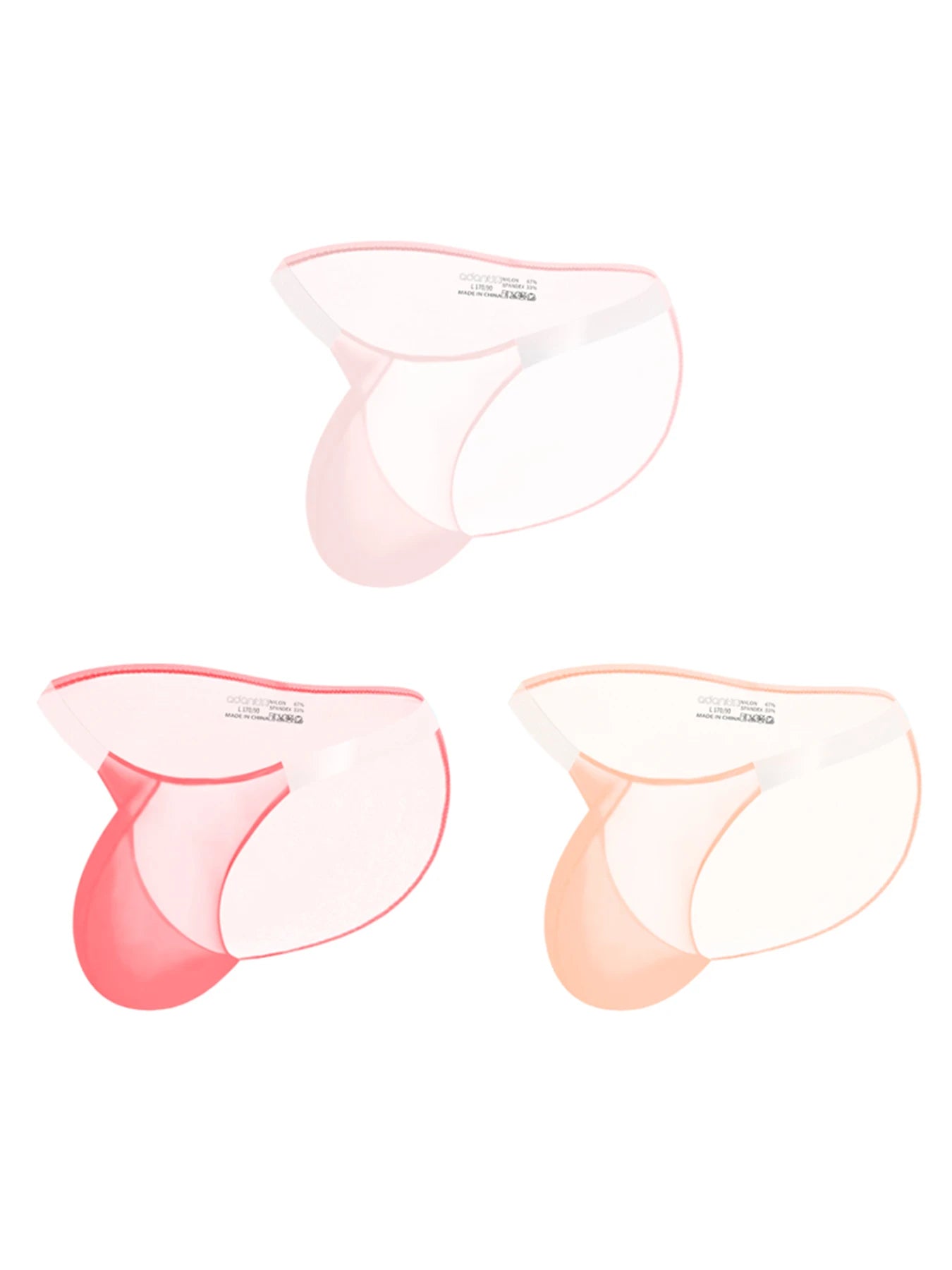 Transparent U Pouch Man Briefs Bikini Lingerie Sexy Low Waist Mens Soft Underwear Breathable Quick dry Male Triangle Underpants